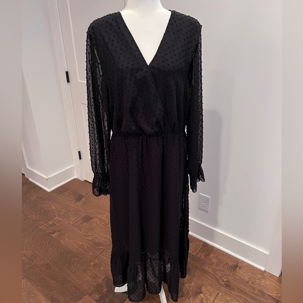 BTFBM Amazon Long Sleeve Black MIDI Dress